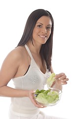 Image showing Woman with salad