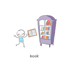 Image showing Reader of books. Illustration.