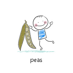 Image showing Peas and people