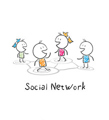 Image showing Community people. Conceptual illustration of the social network