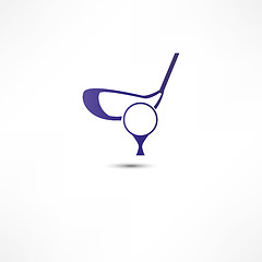 Image showing Golf Ball And Putter Icon