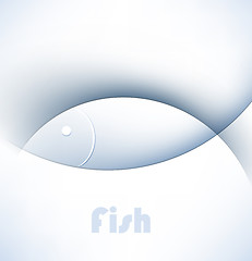 Image showing Silhouette of fish. Vector illustration