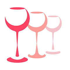 Image showing Wine glasses