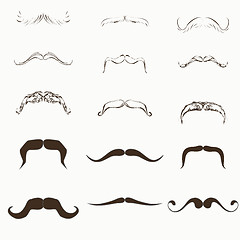 Image showing moustache Vector Set
