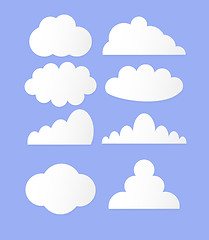 Image showing Vector illustration of clouds collection