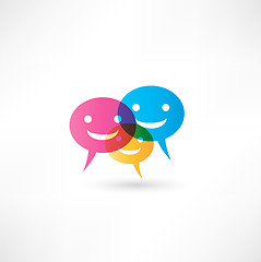 Image showing abstract smile talking bubble