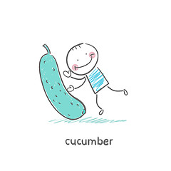 Image showing Cucumber and people