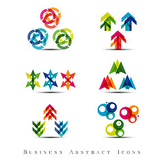 Image showing Business abstract icons set