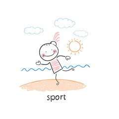 Image showing Sports on the beach