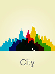 Image showing The city wall. abstract illustration. Vector Background