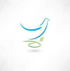 Image showing Bird on a branch. Icon