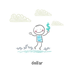 Image showing My dollars. Illustration.