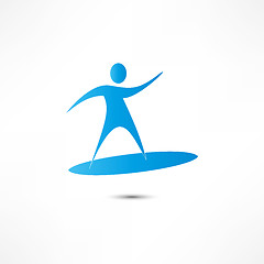 Image showing Man On Surf. Icon