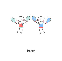 Image showing Boxers. Illustration.