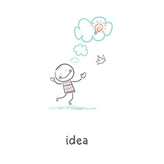 Image showing The birth of an idea. Illustration.