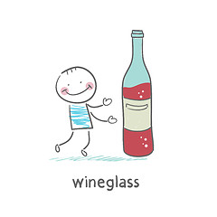 Image showing Glass of wine