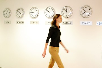 Image showing Businesswomen walking