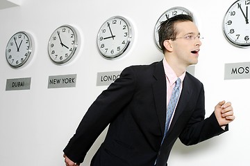 Image showing Businessman in hurry