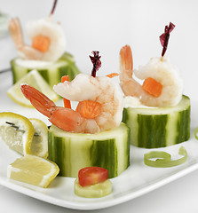 Image showing Appetizers With Shrimps