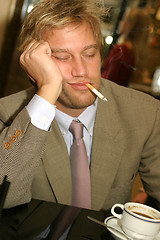 Image showing Tired man