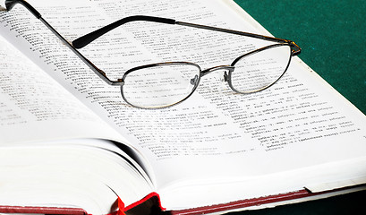 Image showing Book and glasses