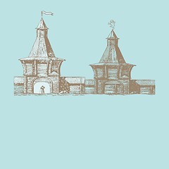 Image showing Old town vector illustration