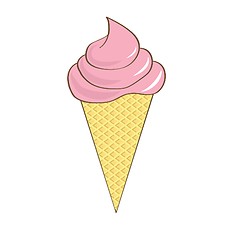 Image showing soft serve ice cream isolated on white background