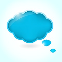 Image showing Watercolor isolated cloud with space for text - raster version