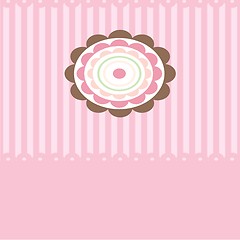 Image showing Cute vector background with small cupcake