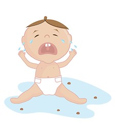 Image showing Crying baby