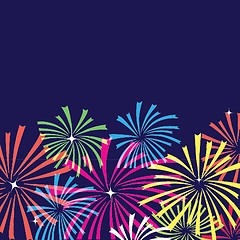 Image showing Colorful vector fireworks