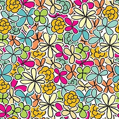 Image showing Cute floral seamless background