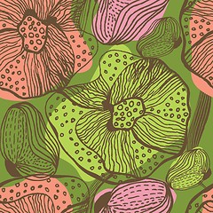 Image showing Cute floral seamless background