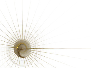 Image showing Business Graphic - Gold Circle with radiating spines