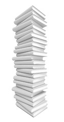 Image showing Stack of Blank Books on White Background.