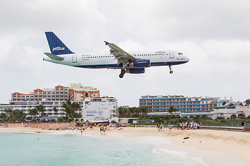 Image showing PRINCESS JULIANA AIRPORT, ST MAARTEN - July 19, 2013: Airplane l