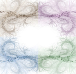 Image showing Border - Quad Color Swirls