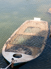 Image showing sunk boat