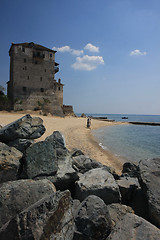 Image showing Ancient building on the beach