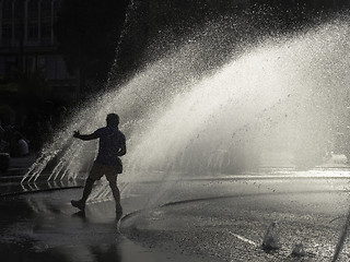 Image showing Happy man cool on hot summer