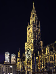 Image showing Night scene Munich Town Hall