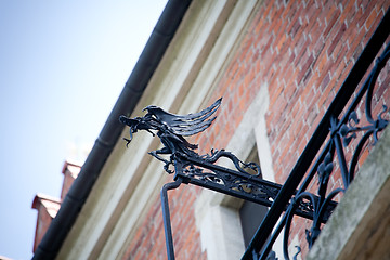 Image showing street decoration metal dragon