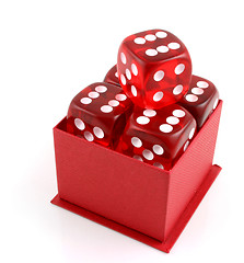 Image showing 5 Dice in a Box