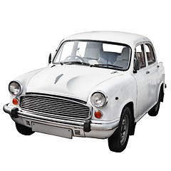 Image showing Small old car isolated on white background