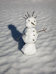 Image showing Small funny snowman