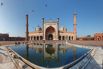 Image showing Indian landmark - Jama Masjid mosque in Delhi. Panorama