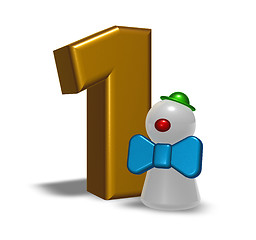 Image showing number one and clown