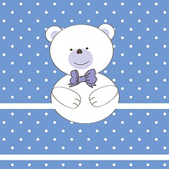 Image showing Cute grey teddy bear with patch.