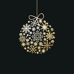 Image showing Christmas card with holiday elements.