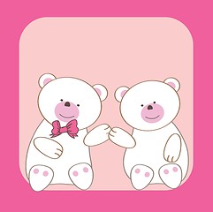 Image showing Teddy bears couple.